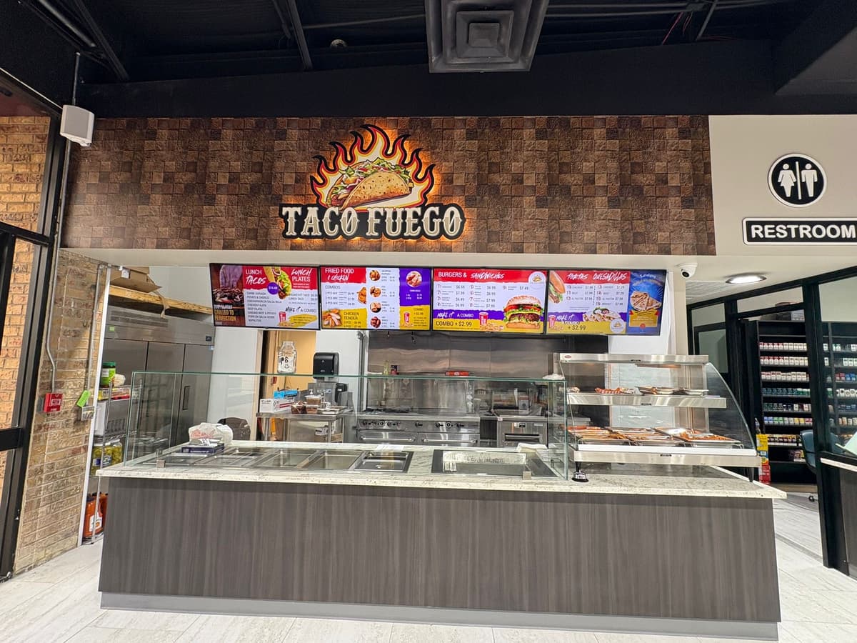 Illuminated interior menu board signage