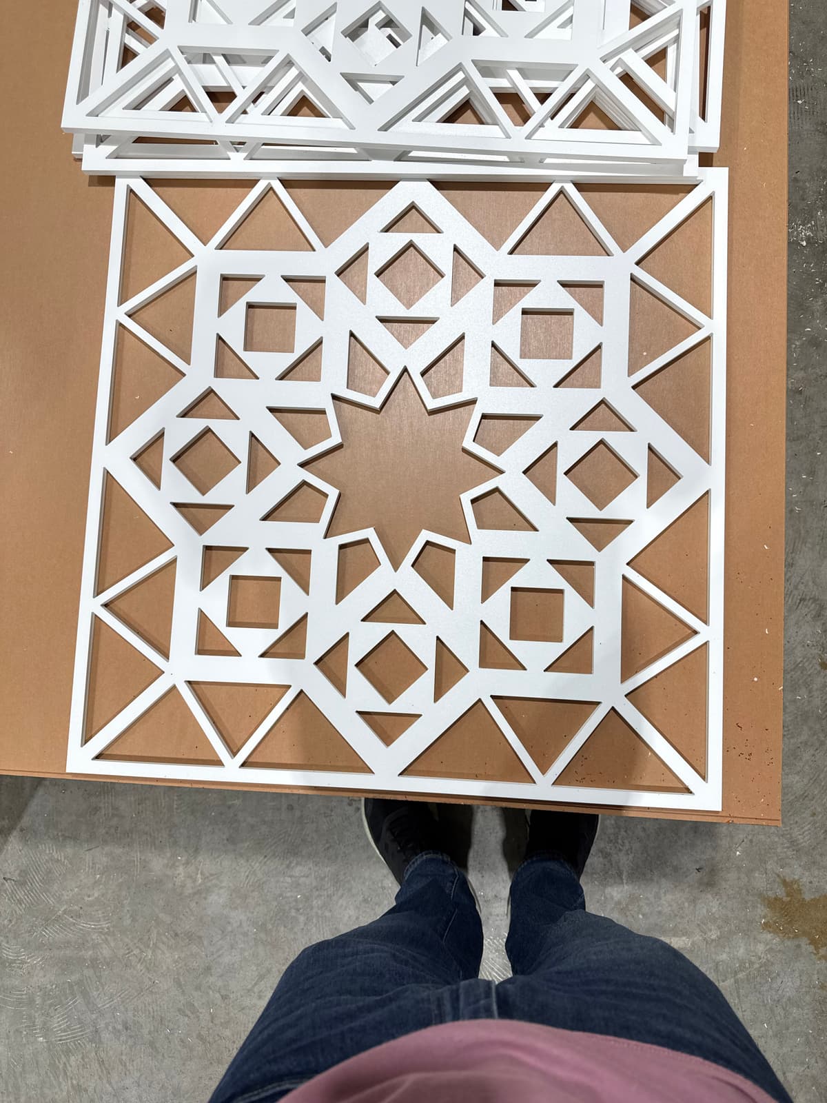 Custom decorative laser-cut panel for event decor